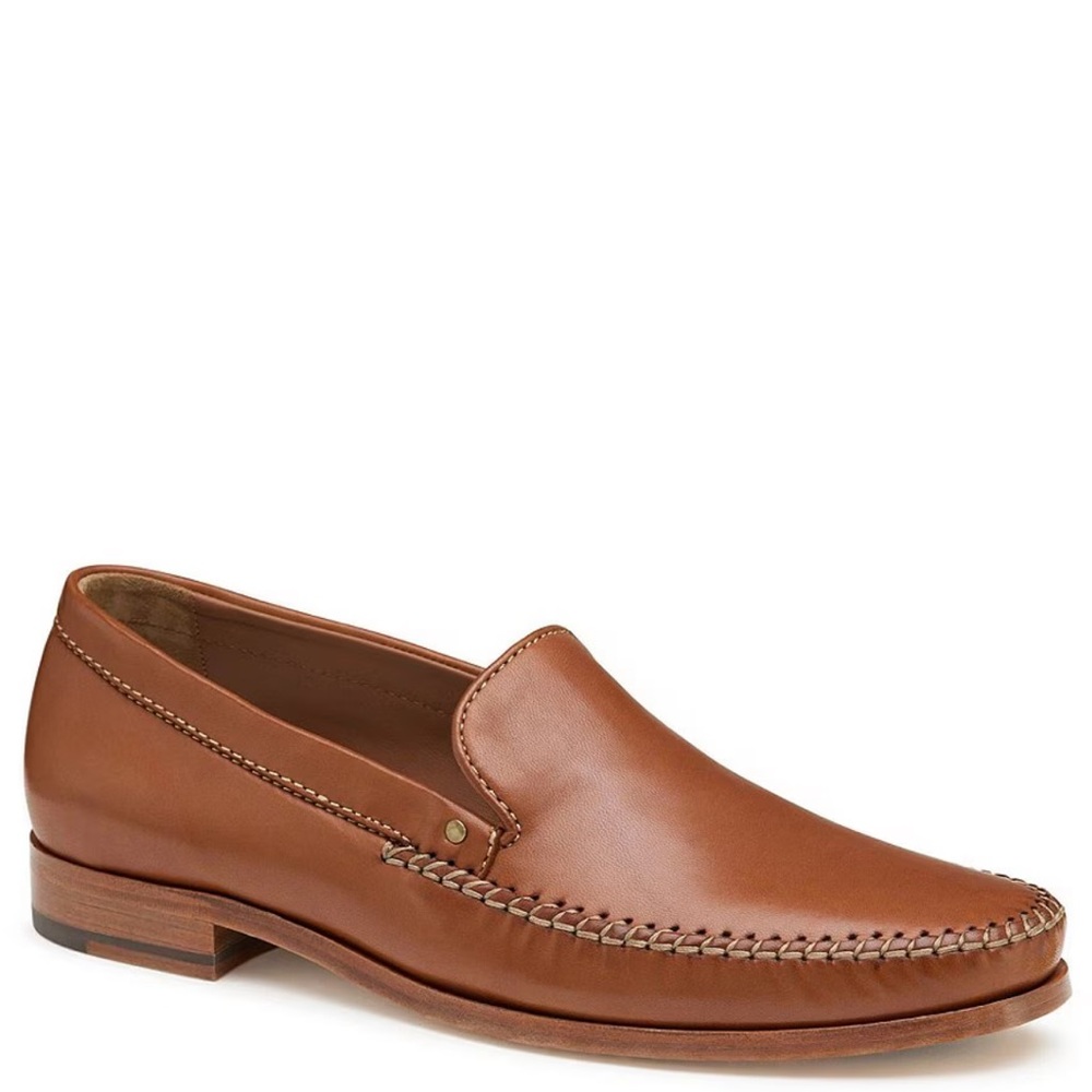Johnston and Murphy Collection Baldwin Leather Venetian Loafers in Cognac